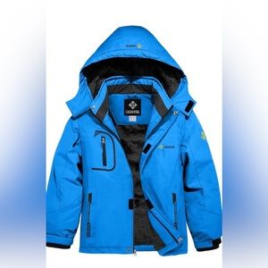 GEMYSE Boy's Winter Waterproof Ski Snow Jacket Hooded Windproof Jacket